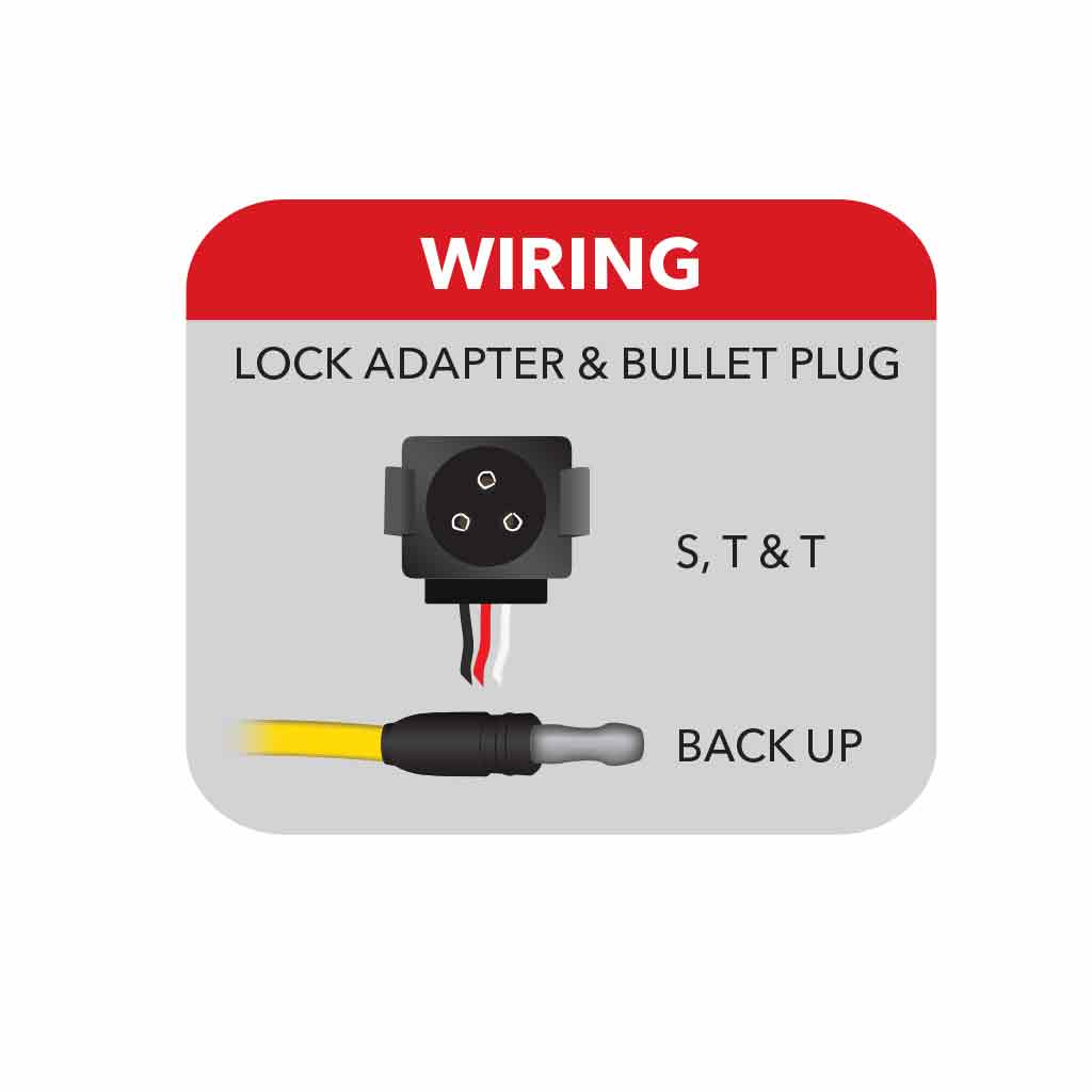 4" Red Stop, Turn & Tail to White Back Up Round LED Light - 19 Diodes | Lock Connector Adapter - Thumbnail 10