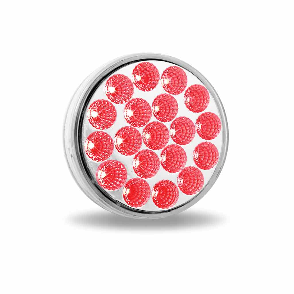 4" Red Stop, Turn & Tail to White Back Up Round LED Light - 19 Diodes | Super Seal Adapter - Thumbnail 6