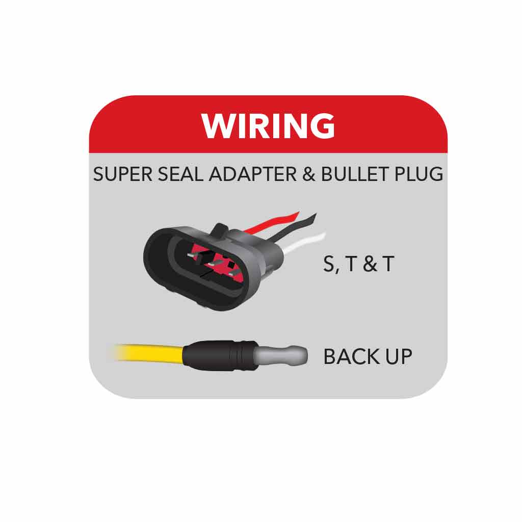 4" Red Stop, Turn & Tail to White Back Up Round LED Light - 19 Diodes | Super Seal Adapter - Thumbnail 8