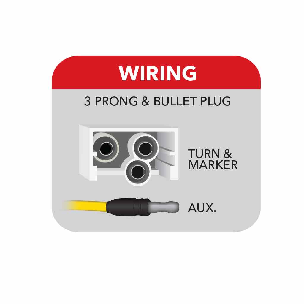 4" Amber Marker to Blue Auxiliary Round LED Light - 19 Diodes - Thumbnail 2