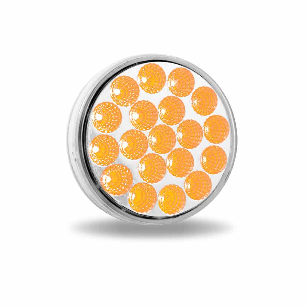 4" Amber Marker to Blue Auxiliary Round LED Light - 19 Diodes - Thumbnail 6