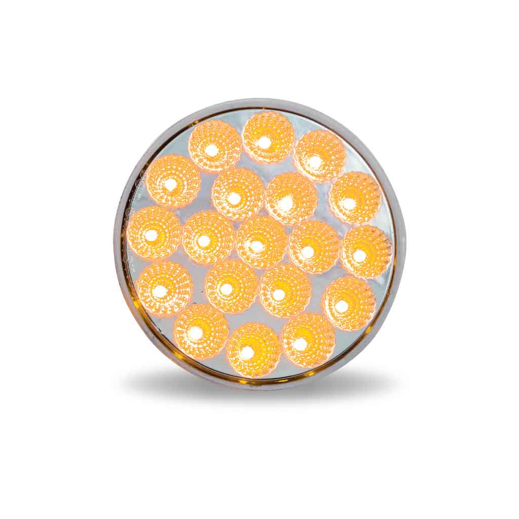 4" Amber Turn & Marker to Pink Auxiliary Round LED Light - 19 Diodes - Thumbnail 6