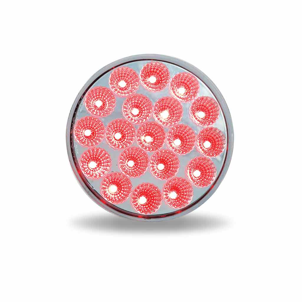 4" Red Stop, Turn & Tail to Blue Auxiliary Round LED Light - 19 Diodes - Thumbnail 9