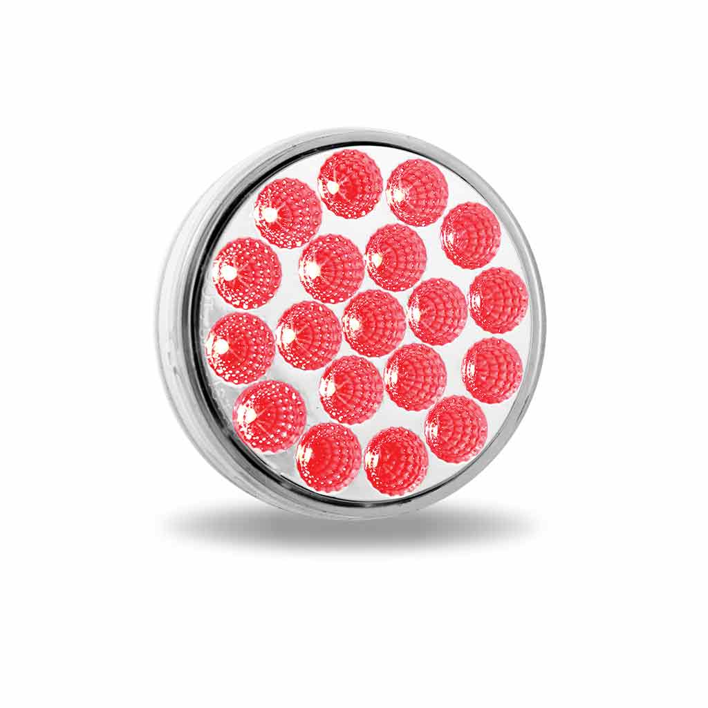 4" Red Stop, Turn & Tail to Green Auxiliary Round LED Light - 19 Diodes - Thumbnail 10