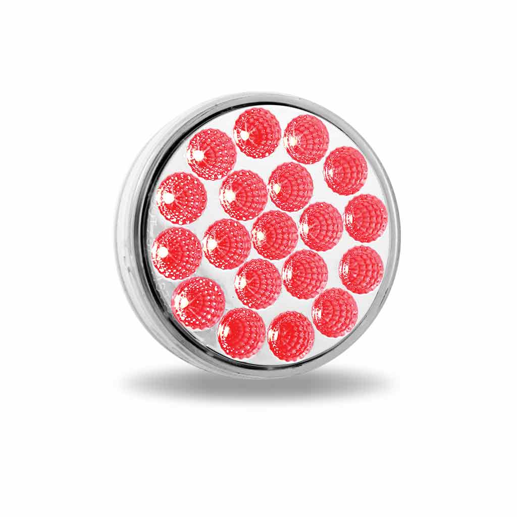 4" Red Stop, Turn & Tail to Purple Auxiliary Round LED Light - 19 Diodes - Thumbnail 8
