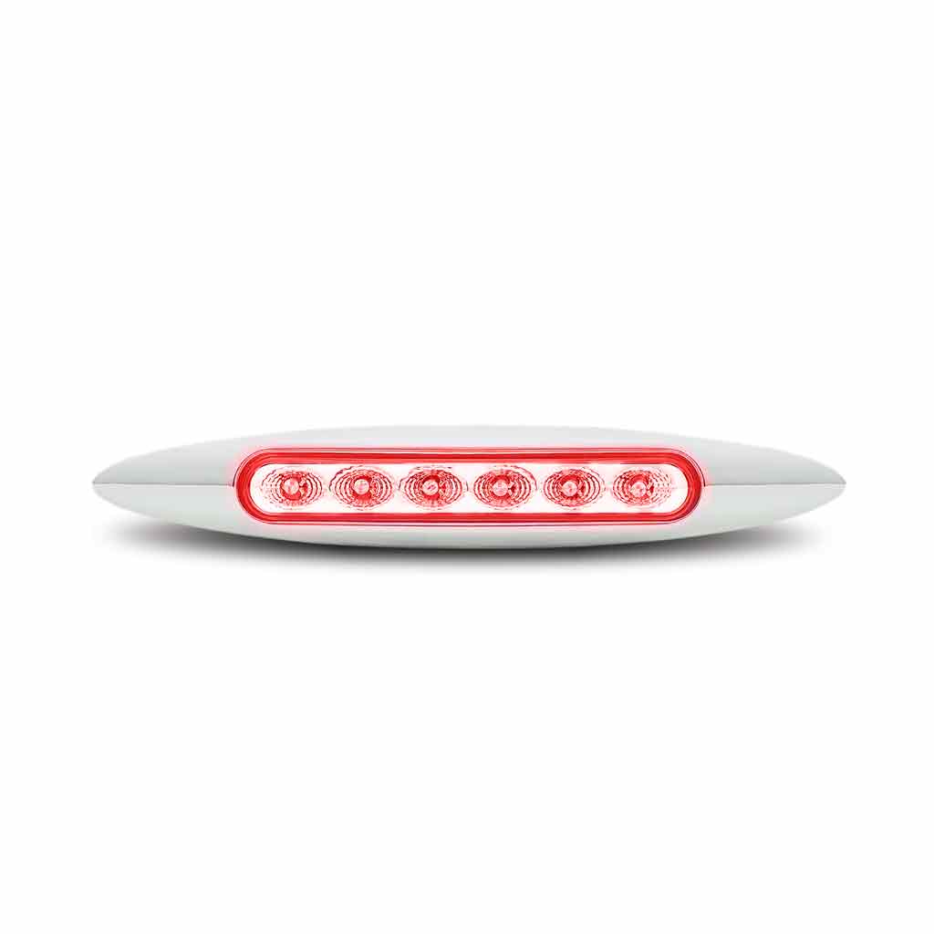 6" Red Marker to Green Auxiliary Slim LED Light - 6 Diodes - Thumbnail 7