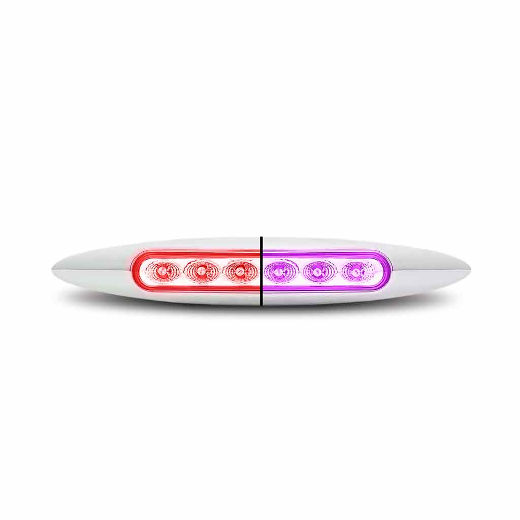 6" Red Marker to Purple Auxiliary Slim LED Light - 6 Diodes - Thumbnail 4