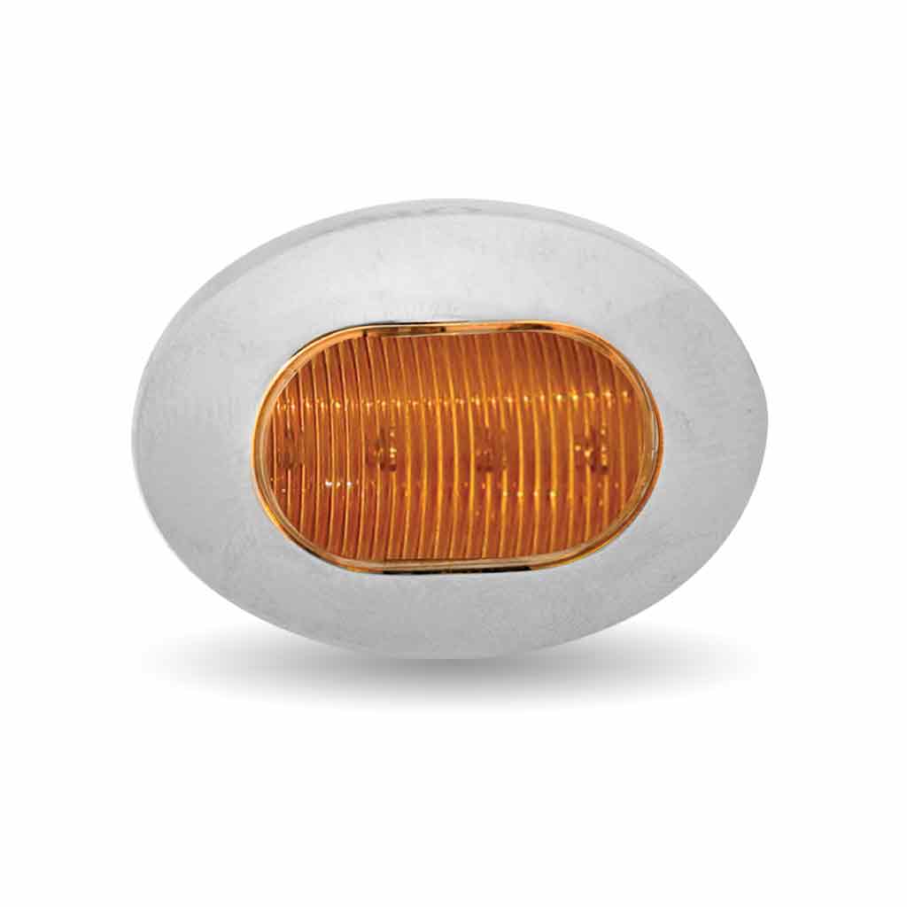 3/4" Amber Marker Oval LED Light - 2 Diodes - Thumbnail 5