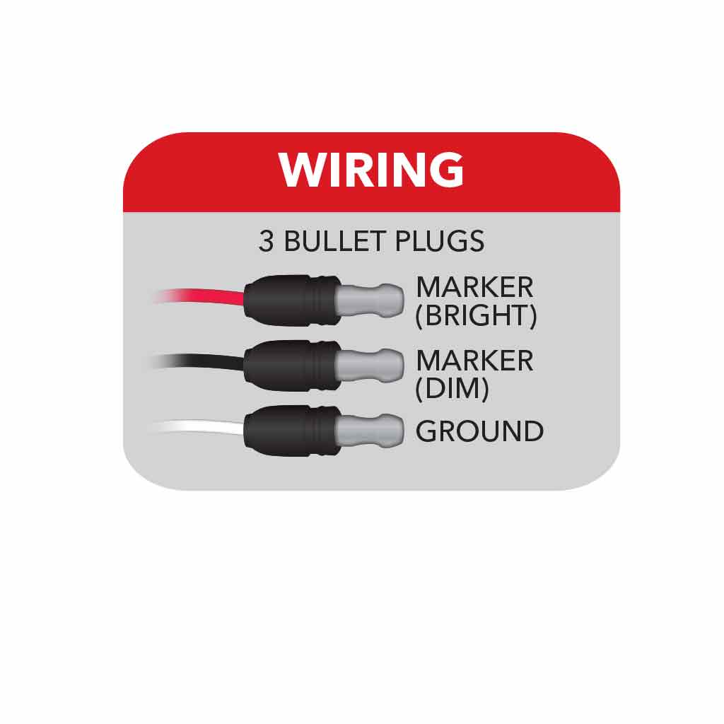 3/4" Clear Red Marker Oval LED Light - 2 Diodes - Thumbnail 2