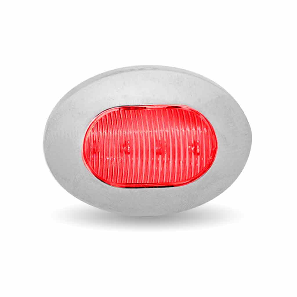 3/4" Red Marker Oval LED Light - 2 Diodes - Thumbnail 2
