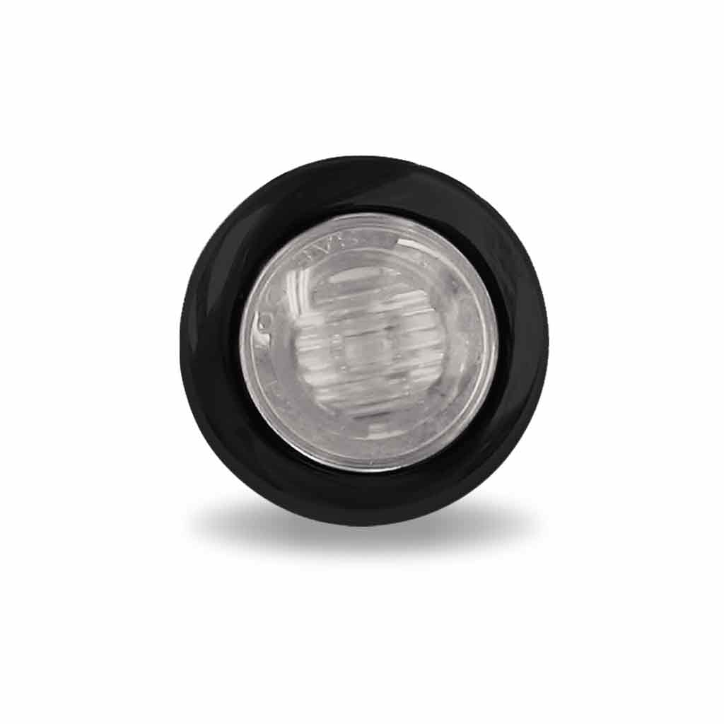 3/4" Clear Amber Marker Round LED Light - 3 Diodes | Grommet Only - Thumbnail 2