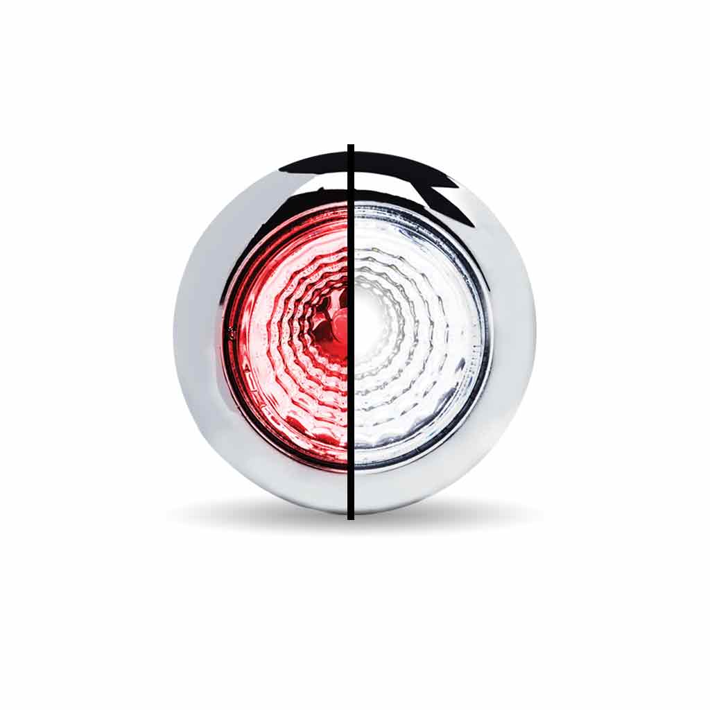 3/4" Red Marker to White Auxiliary Round Reflector LED Light - 1 Diode