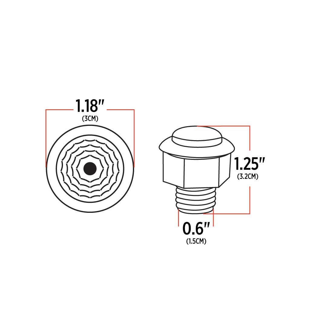 3/4" Red Marker to White Auxiliary Round Reflector LED Light - 1 Diode - Thumbnail 4