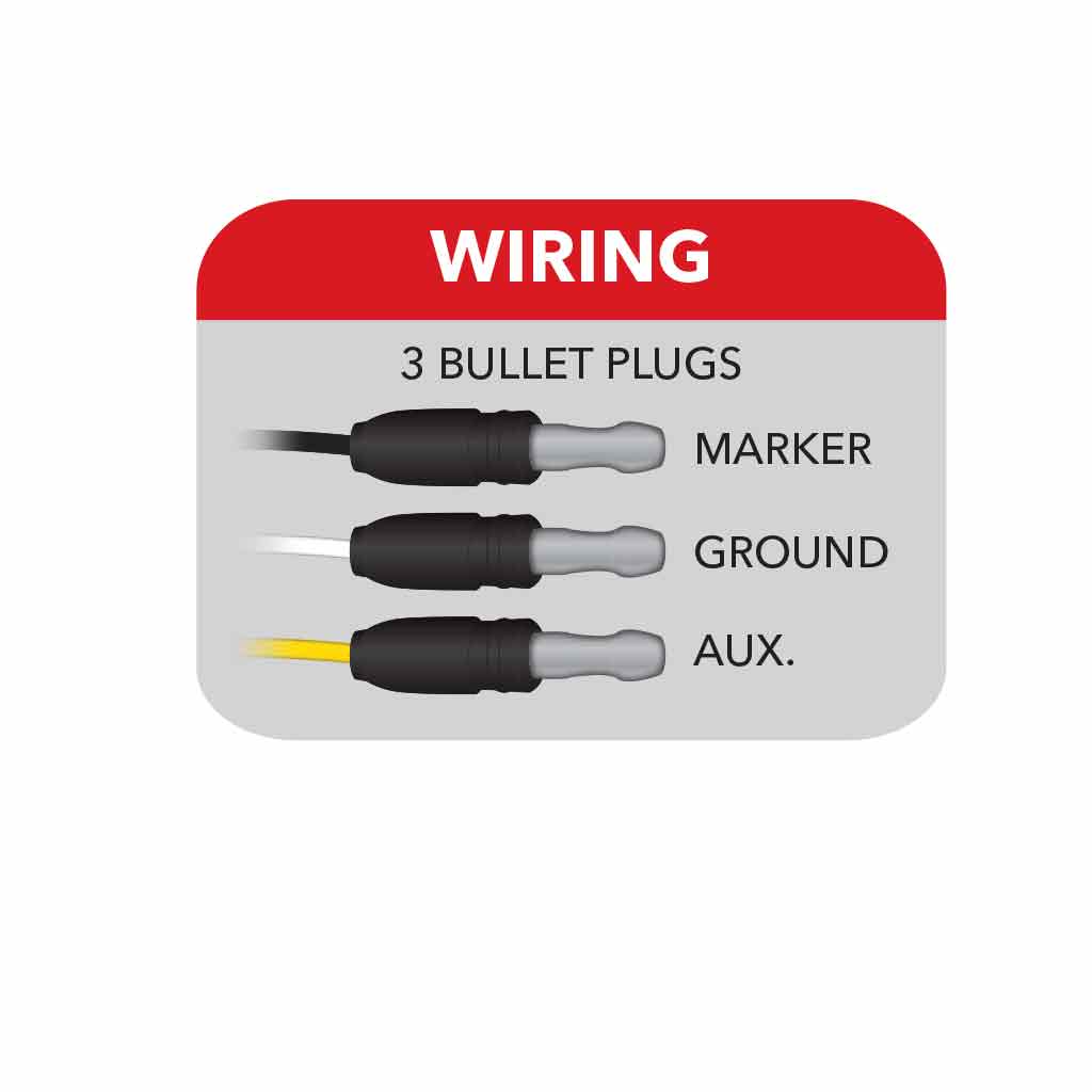 3/4" Amber Marker to Blue Auxiliary Round LED Light - 2 Diodes