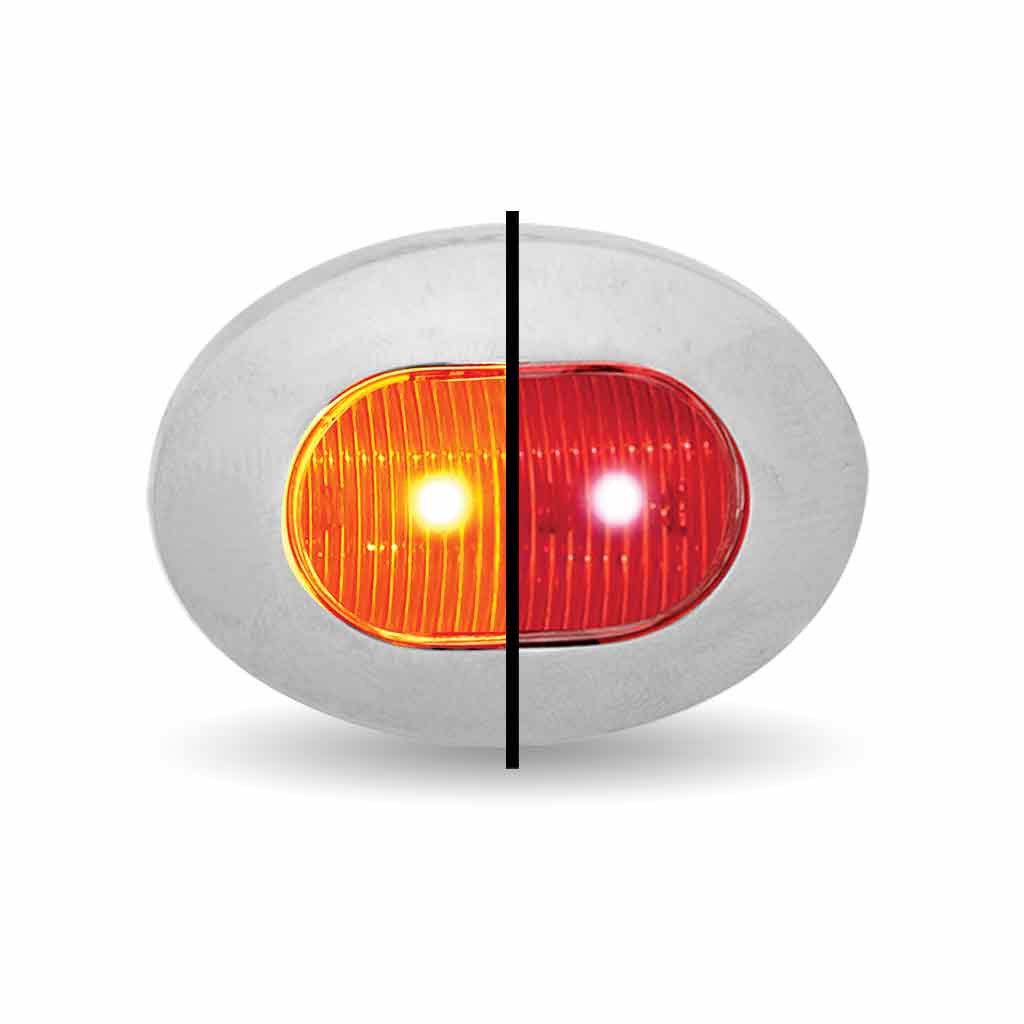 3/4" Amber Marker to Red Auxiliary Oval LED Light - 2 Diodes - Thumbnail 3