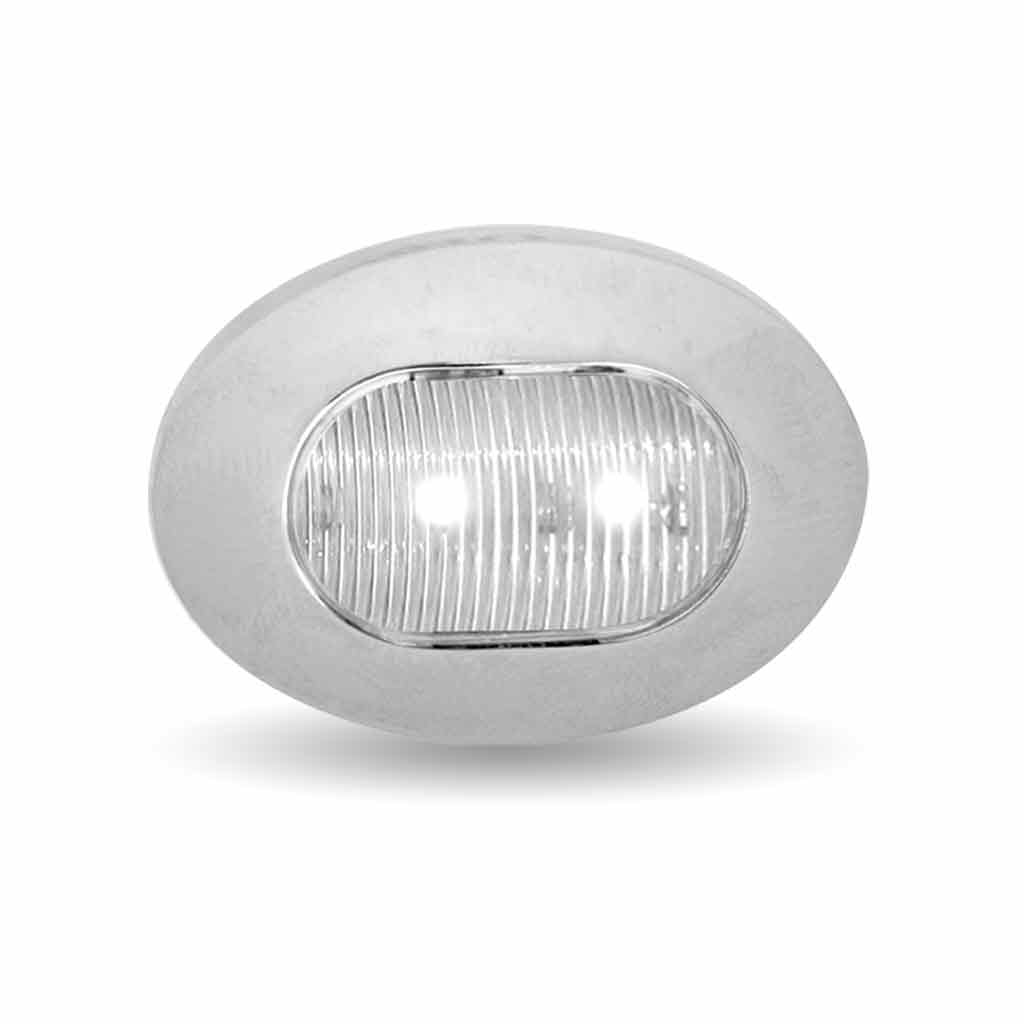 3/4" Red Marker to White Auxiliary Oval LED Light - 2 Diodes - Thumbnail 2