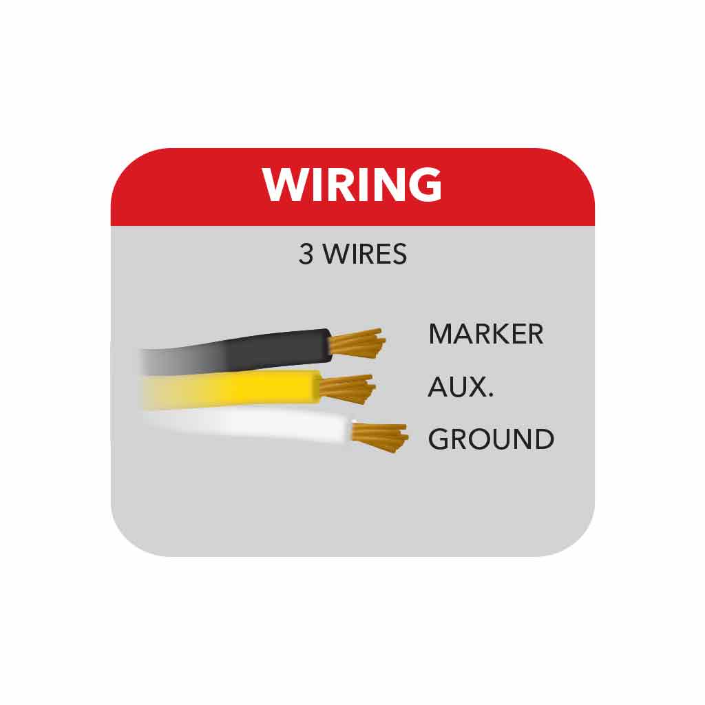 Amber Marker to Green Auxiliary Square Cab LED Light with Housing - 42 Diodes - Thumbnail 7