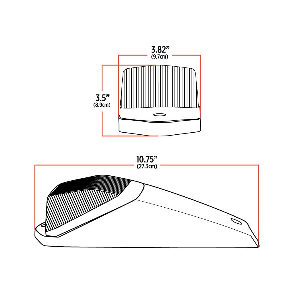 Clear Amber Marker Square Cab LED Light with Housing - 42 Diodes - Thumbnail 4
