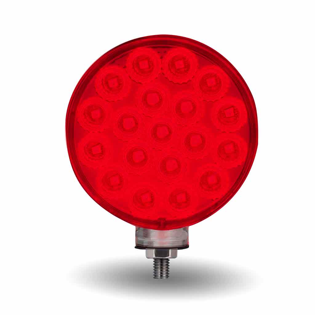 Amber/Red Turn & Marker Double Face Round Reflector LED Light - 38 Diodes - Thumbnail 4
