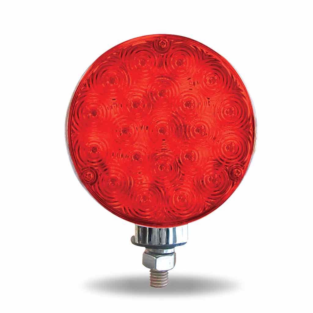 Amber/Red Turn Signal & Marker Super Value Double Face Round LED Light - 42 Diodes - Thumbnail 4