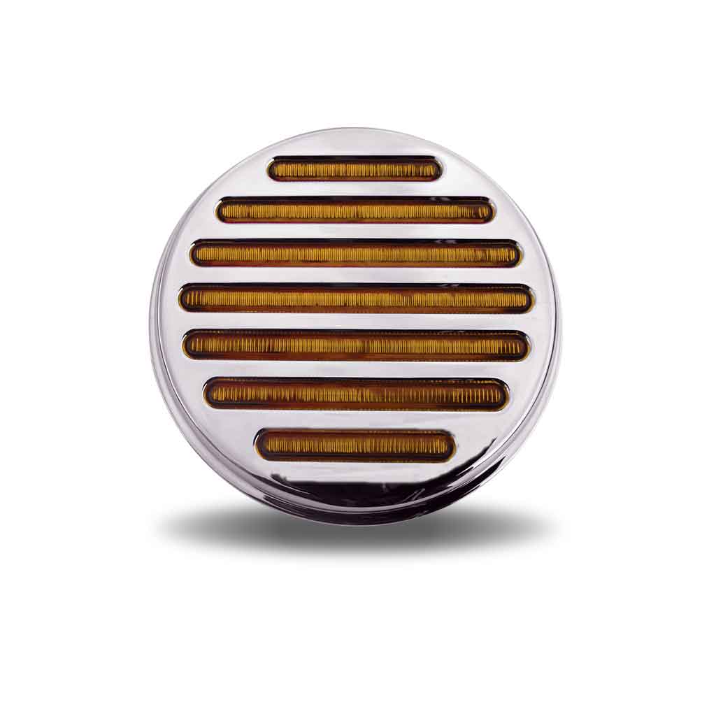 4" Amber Turn & Marker Round Flatline LED Light - 49 Diodes - Thumbnail 4