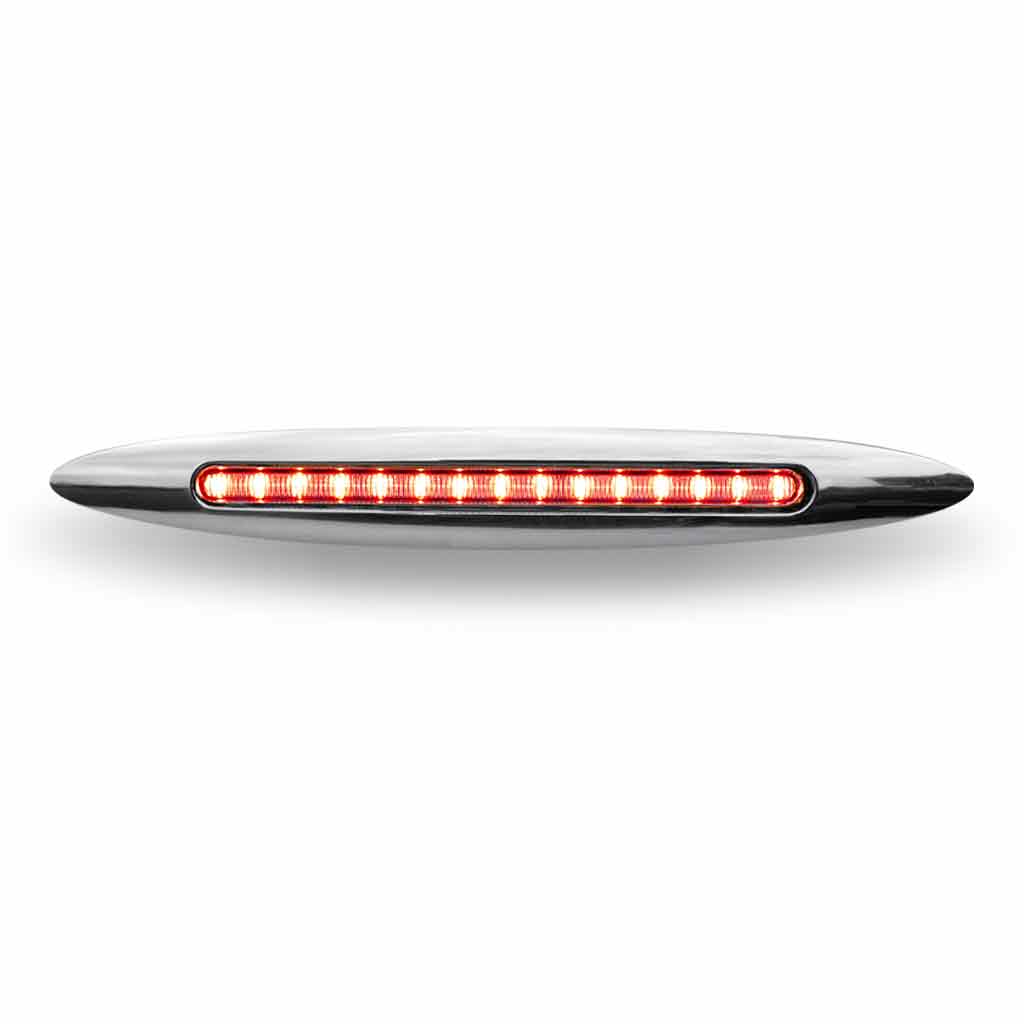 9" Clear Red Marker Slim Flatline LED Light - 14 Diodes - Thumbnail 3