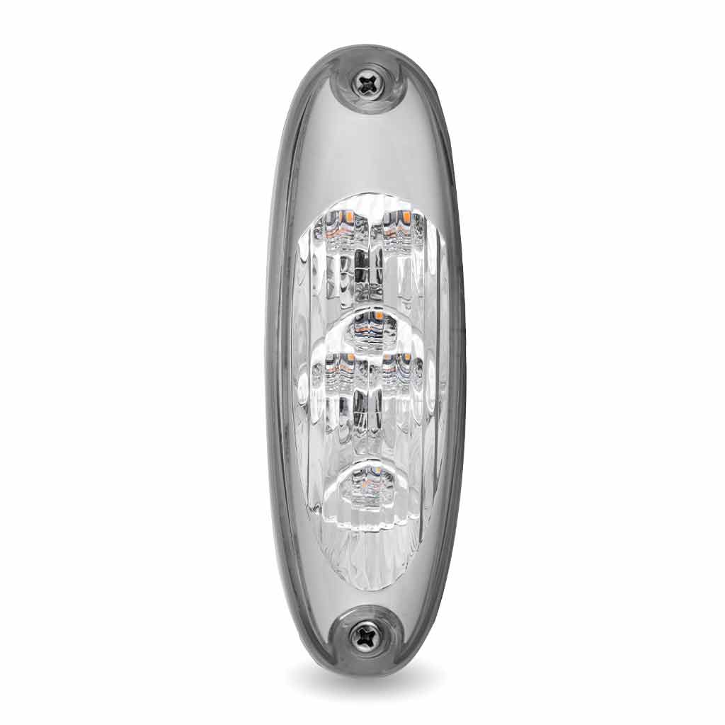 FTL. Clear Amber Clearance Marker LED Light - 6 Diodes