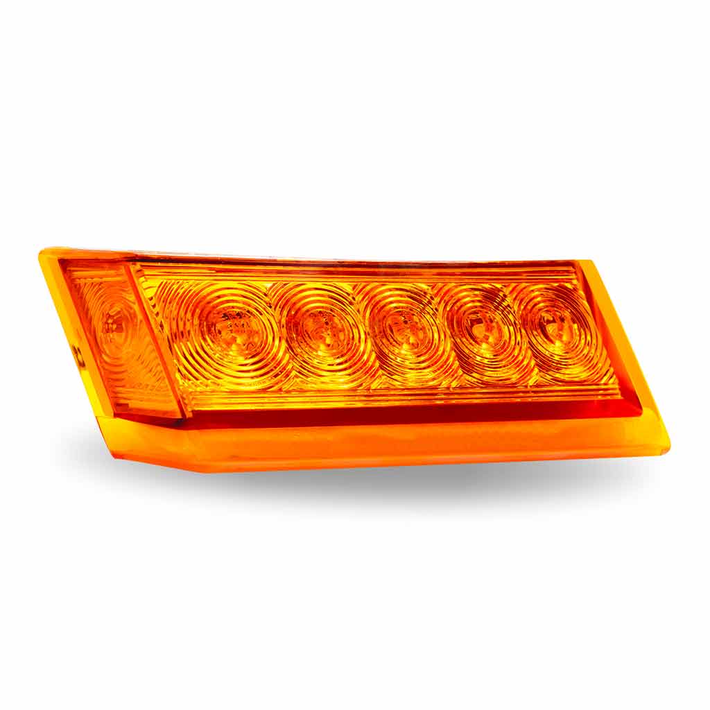 FTL. Amber Side Turn & Clearance Marker w/ Underglow LED Light - Passenger | 6 Diodes