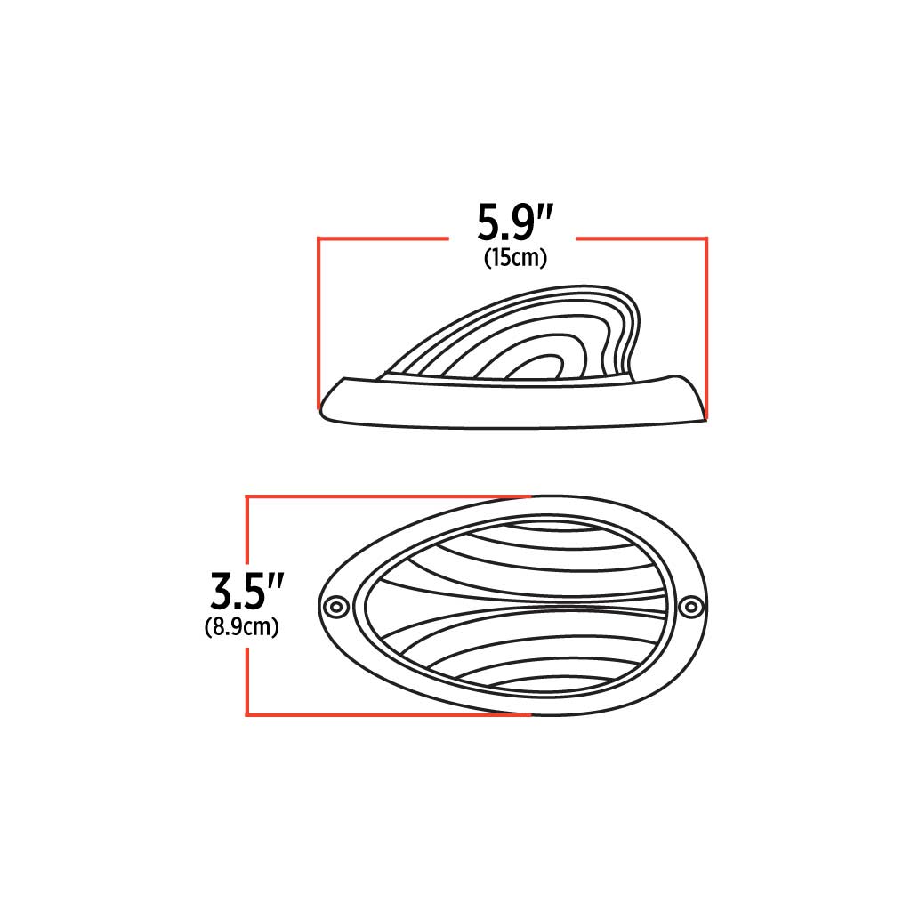 Amber Turn & Marker FTL. LED Sleeper Light - 35 Diodes