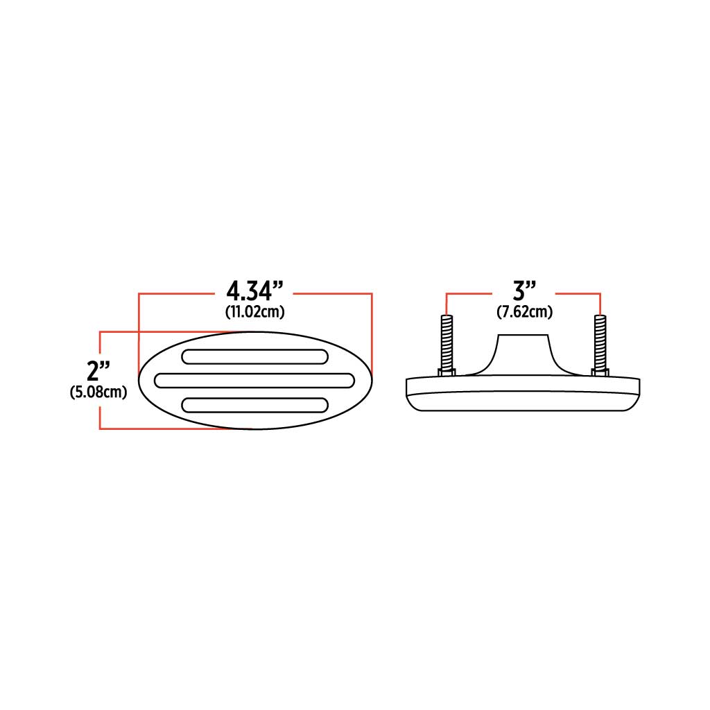Clear Amber Turn & Marker Flatline Peterbilt Fender LED Light - 15 Diodes - Thumbnail 5