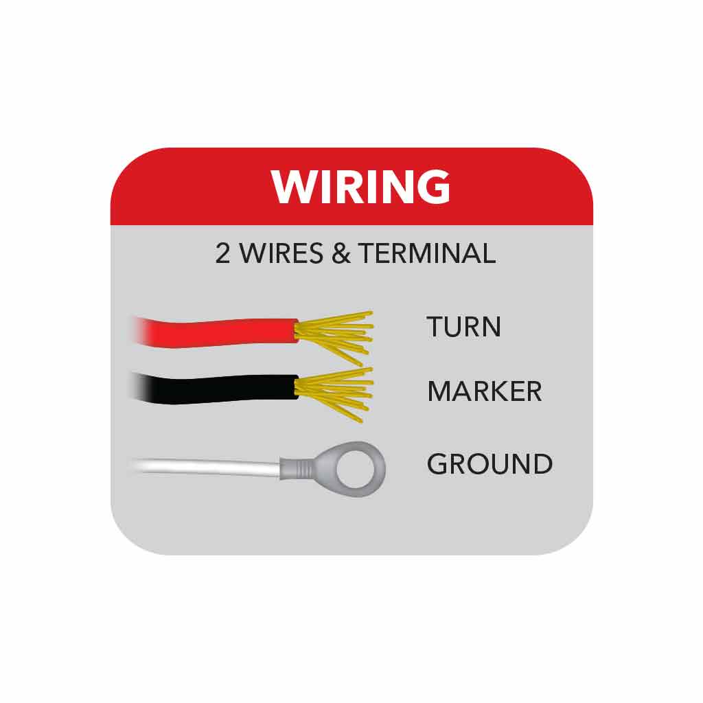 Clear Amber/Red Turn & Marker Double Face Square Flatline LED Light - 80 Diodes - Thumbnail 3