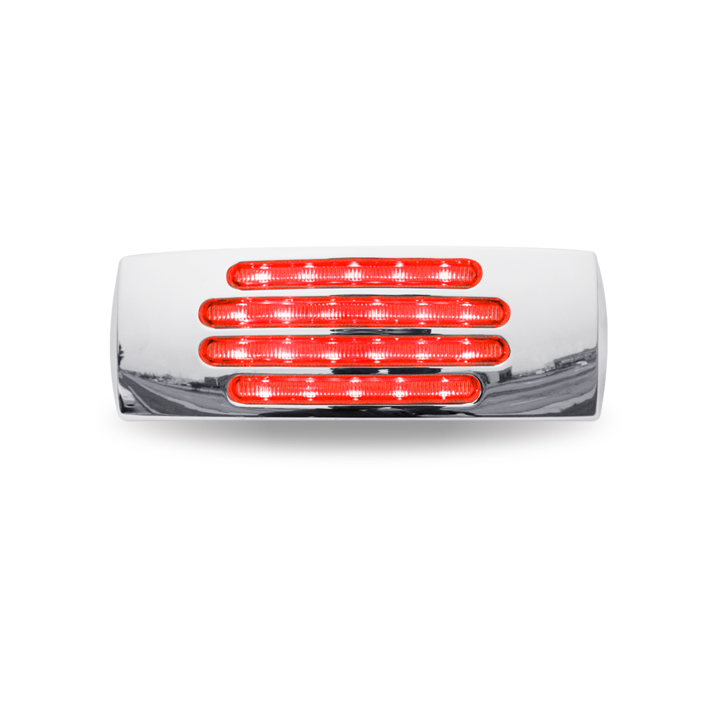 2" x 6" Clear Red Marker LED Trailer Light - 22 Diodes