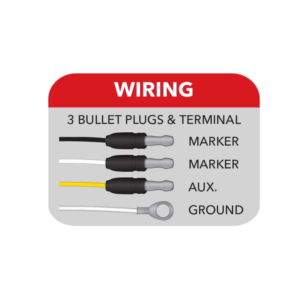6" Amber Marker to Purple Auxiliary Slim Flatline LED Light - 9 Diodes - Thumbnail 6
