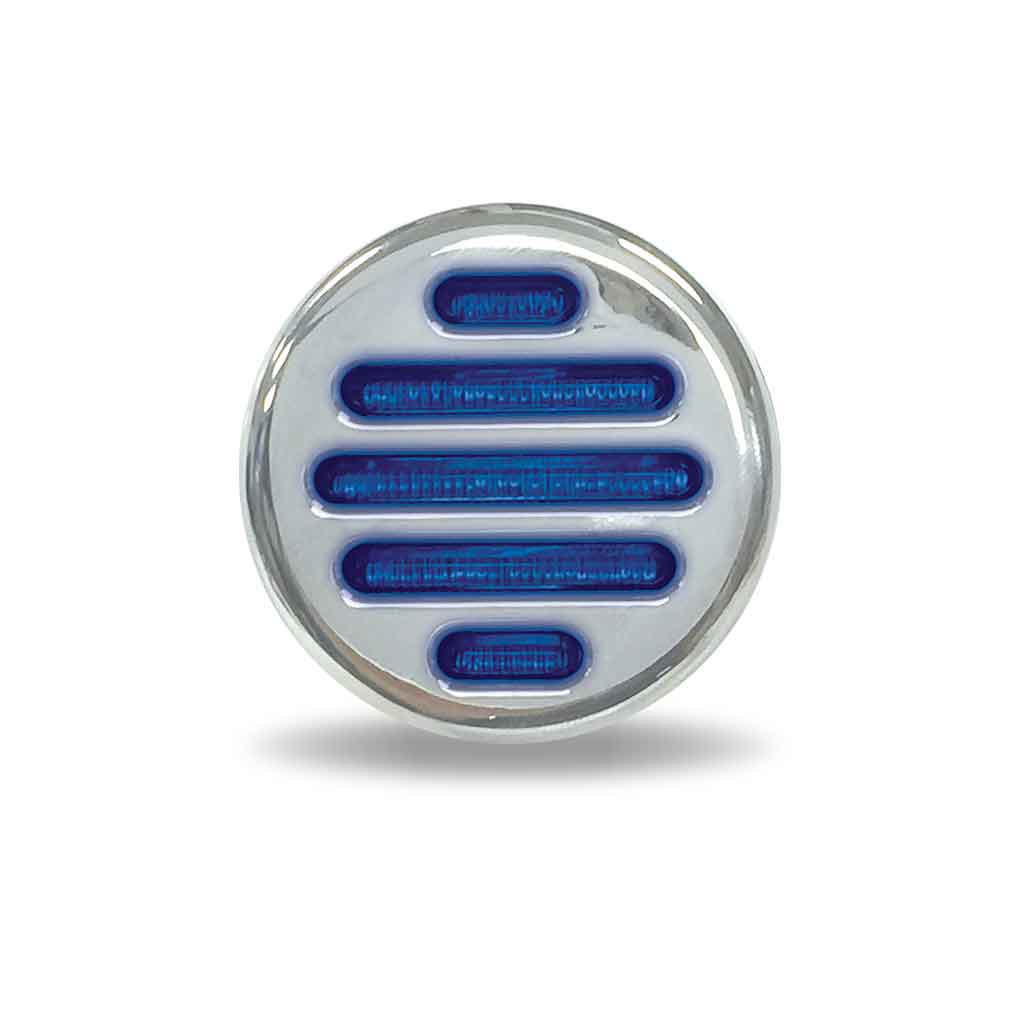 2" Red Marker to Blue Auxiliary Round Flatline LED Light - 9 Diodes - Thumbnail 4