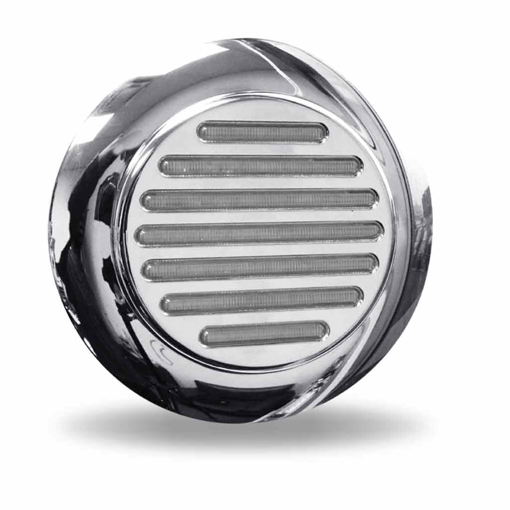 4" Red Stop, Turn & Tail to White Back Up Flatline LED Light with Flange Mount - 49 Diodes - Thumbnail 4