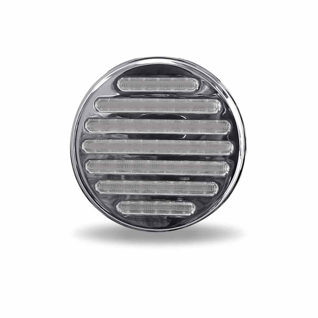 4" Red Stop, Turn & Tail to White Back Up Flatline LED Light - 49 Diodes