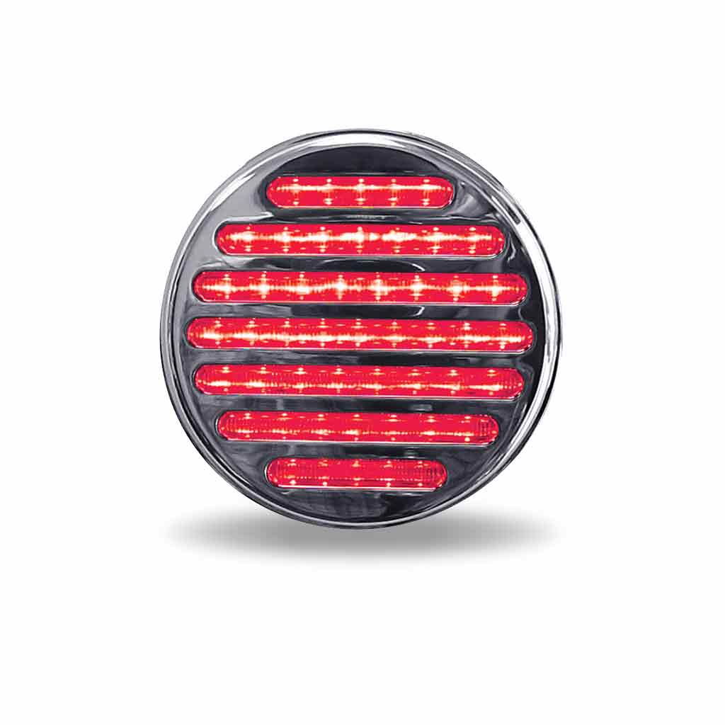 4" Red Stop, Turn & Tail to White Back Up Flatline LED Light - 49 Diodes - Thumbnail 2