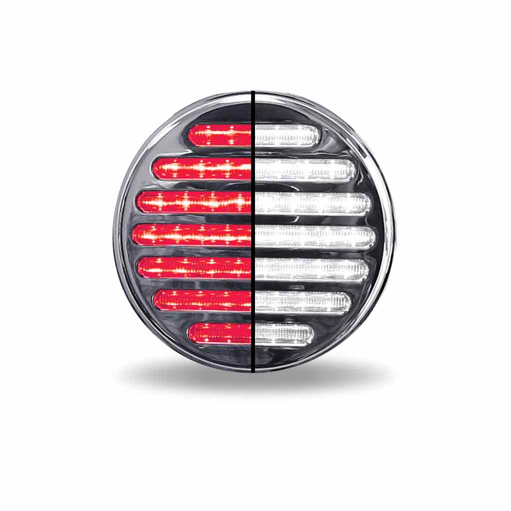 4" Red Stop, Turn & Tail to White Back Up Flatline LED Light - 49 Diodes - Thumbnail 6