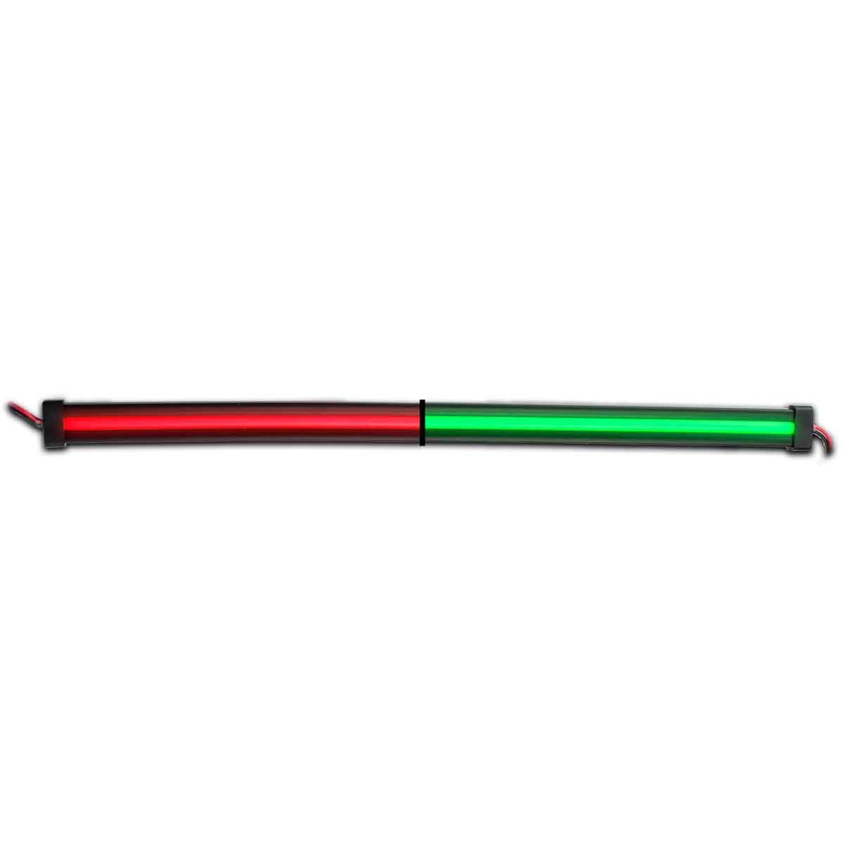12" Clear Red to Green Auxiliary Center Glow Strip LED Light - 60 Diodes