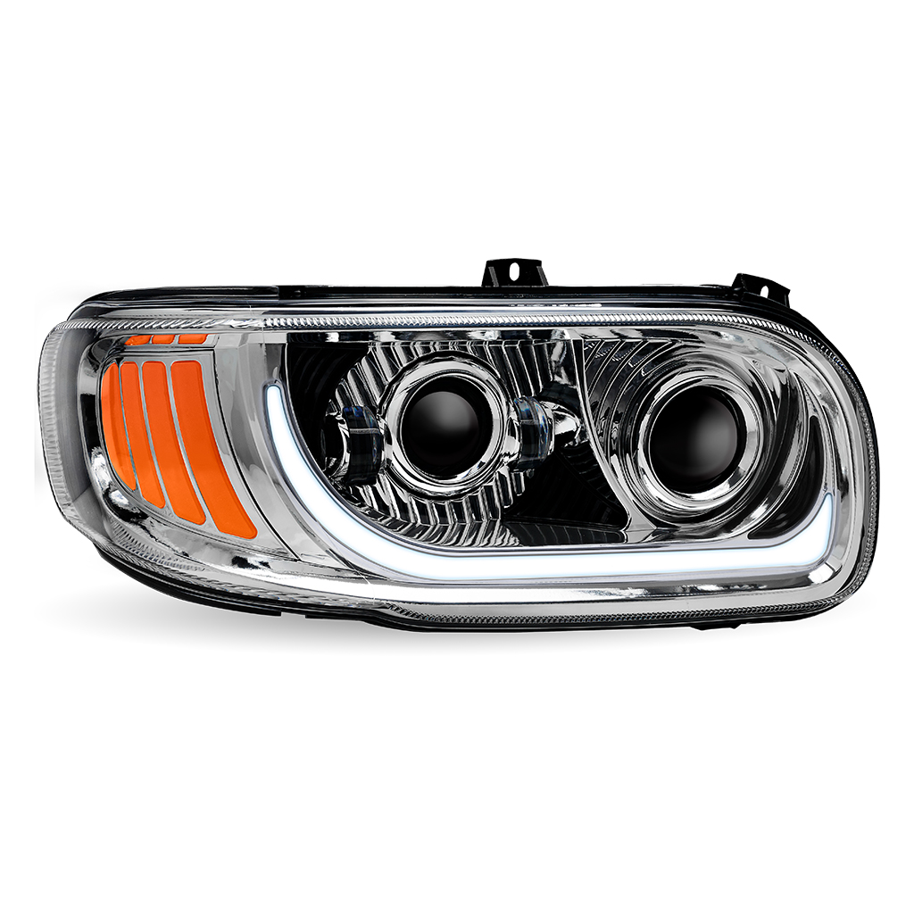 PB. 389/388/367/567 LED Projector Headlight Assembly with- Chrome (Passenger Side) - Thumbnail 2
