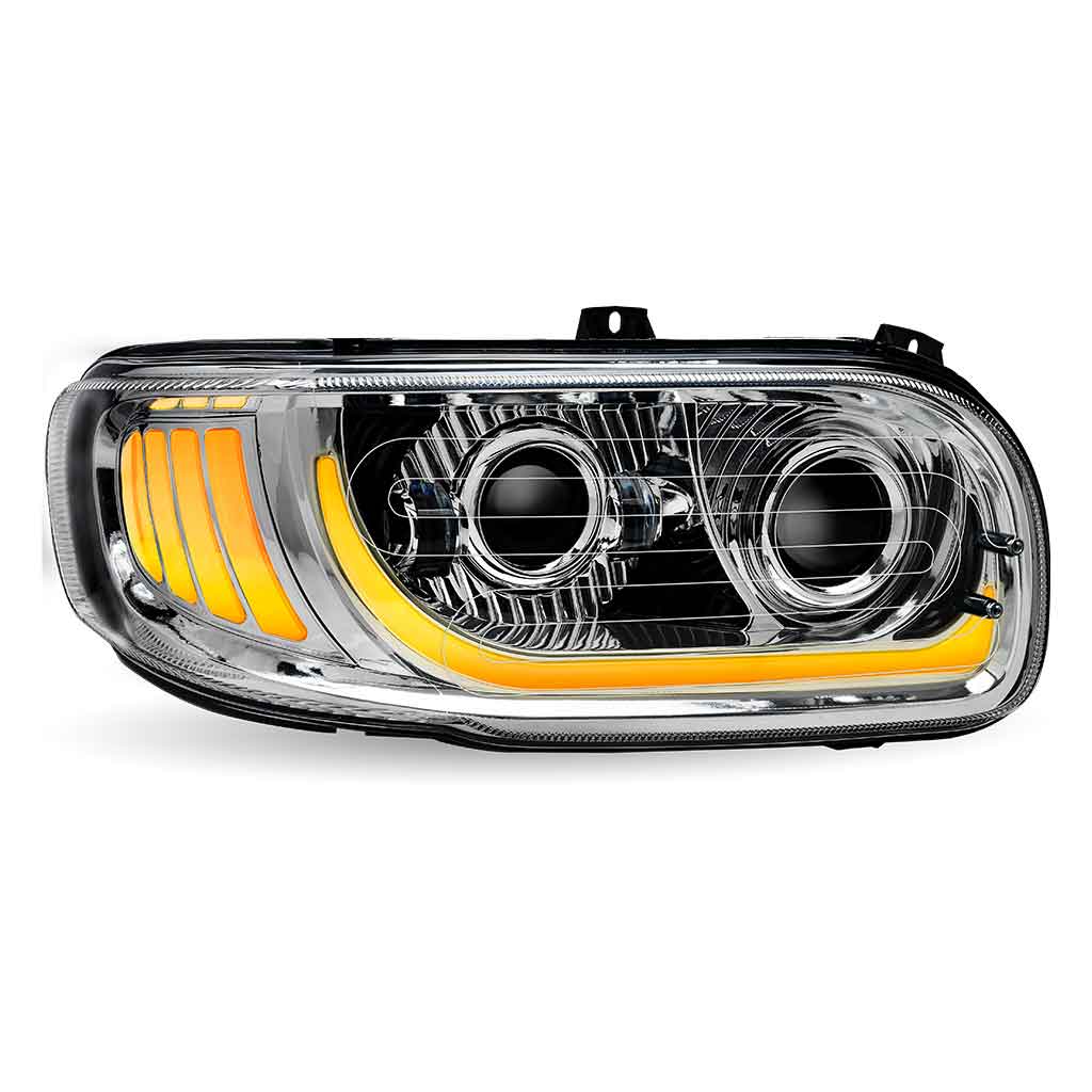 PB. 389/388/367/567 Heated LED Projector Headlight Assembly - Chrome (Passenger Side) - Thumbnail 7