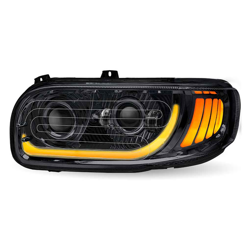 PB. 389/388/367/567 Heated LED Projector Headlight Assembly - Black (Driver Side) - Thumbnail 8