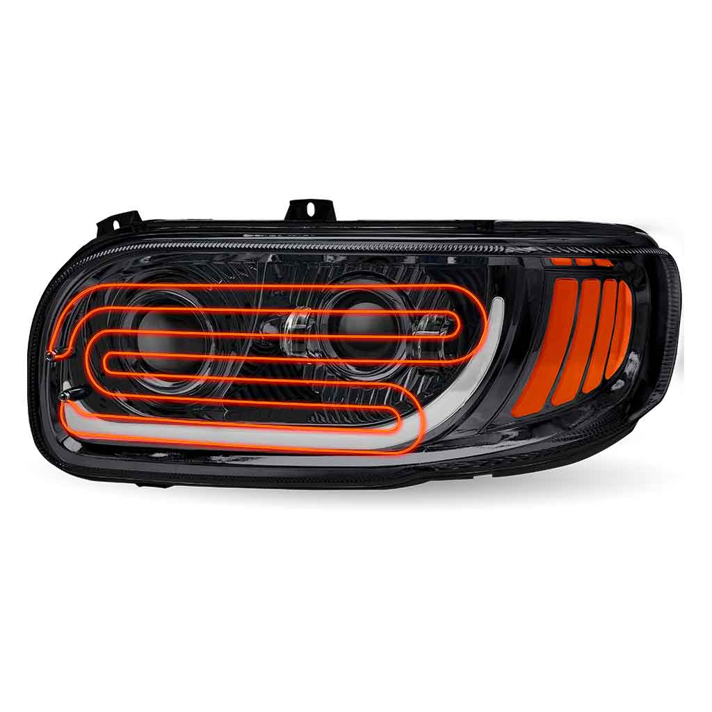 PB. 389/388/367/567 Heated LED Projector Headlight Assembly - Black (Driver Side) - Thumbnail 9