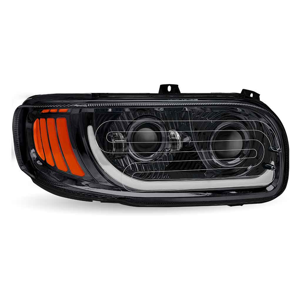 PB. 389/388/367/567 Heated LED Projector Headlight Assembly - Black (Passenger Side) - Thumbnail 3