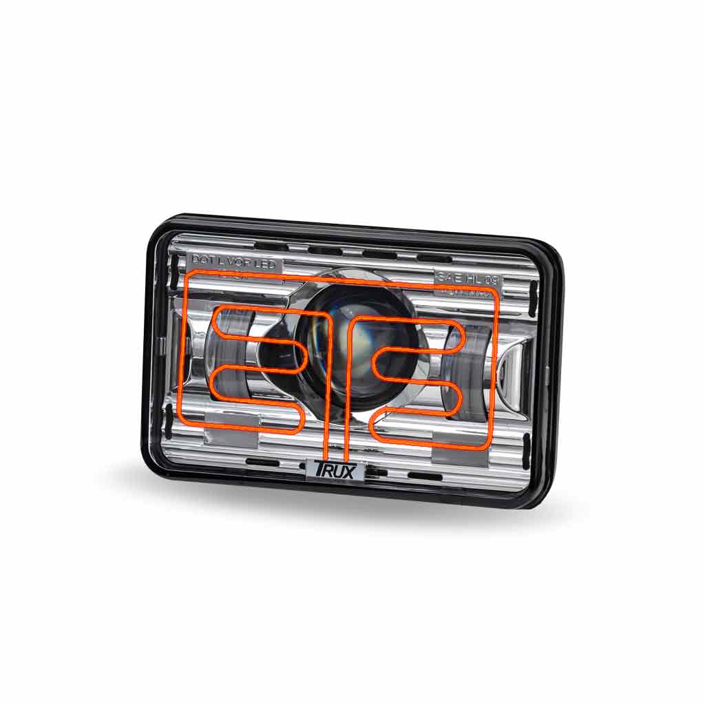 4" x 6" Heated LED Projector Headlight (Low Beam) 1300 Lumens - Thumbnail 6