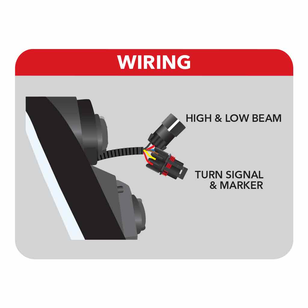 FTL. Century Halogen Projector Headlight Assembly with LED Glow Position, Turn & Marker Accent - Black (Driver Side) - Thumbnail 6
