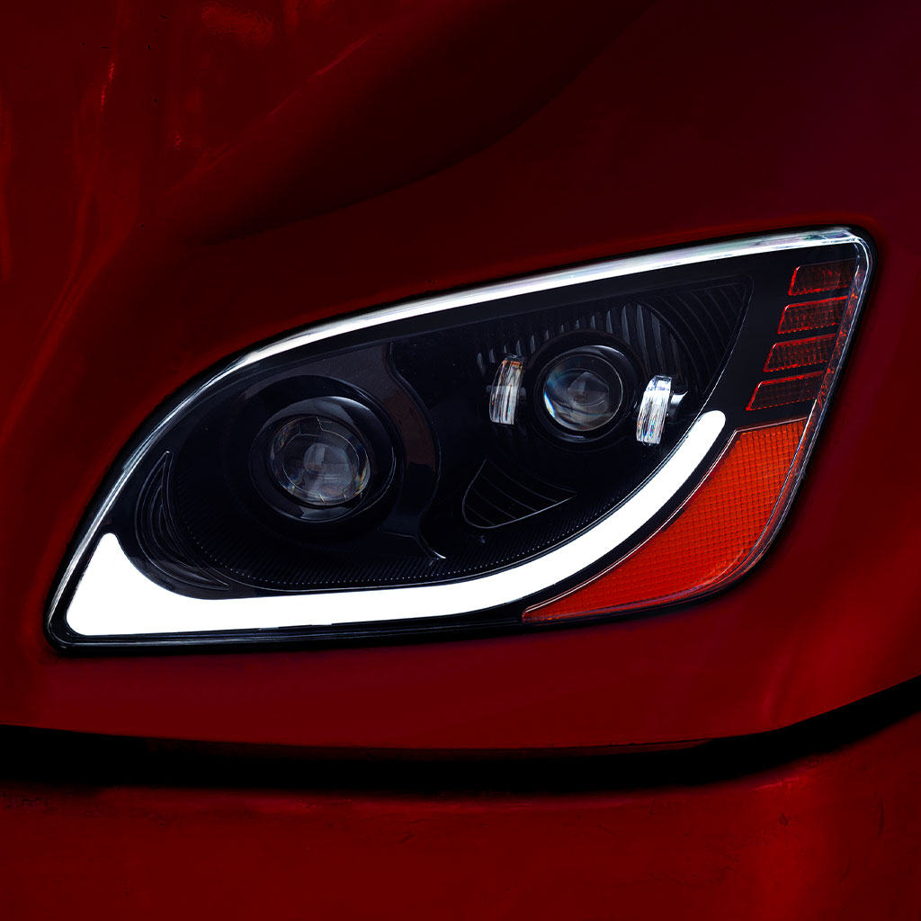 PB. 579/587 LED Projector Headlight Assembly - Black (Driver Side) - Thumbnail 4