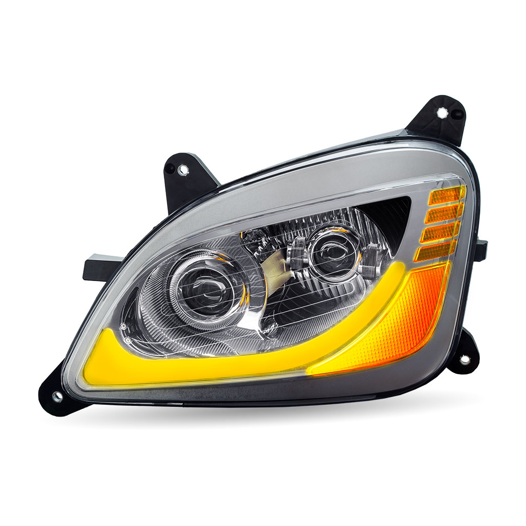 PB. 579/587 Heated LED Projector Headlight Assembly - Chrome (Driver Side)