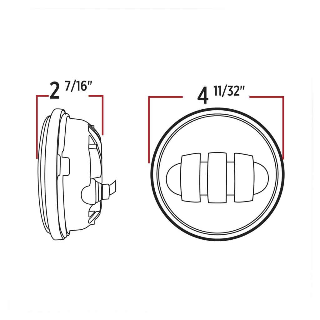4.5" Motorcycle LED Fog Lights - 3000 Lumens (Pair) - Thumbnail 3