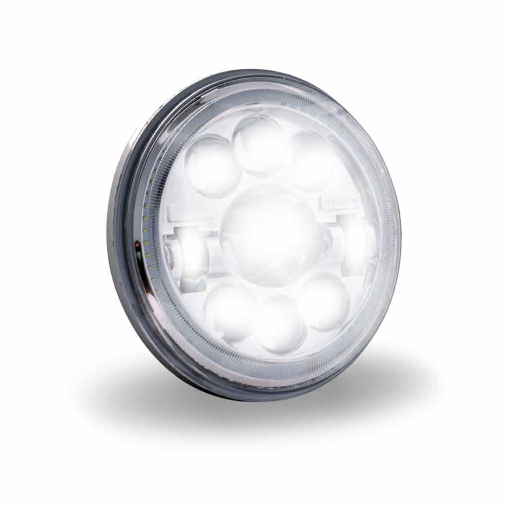 7" LED Projector Headlight with Glow Position LED Halo - Combination High & Low Beam | 3000 Lumens - Thumbnail 12